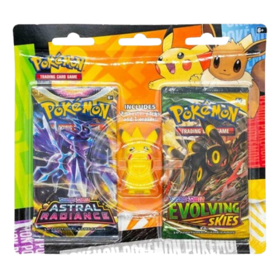 Back to School Pikachu Eraser 2-Pack Blister