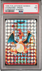 PSA 7 Charizard Prism JPN Bandai Cardass Vending