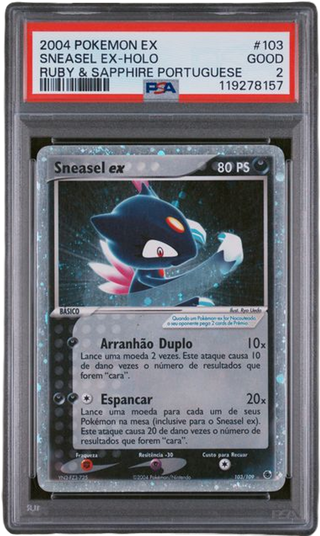 PSA 2 SNEASEL EX-HOLO PORTUGUESE