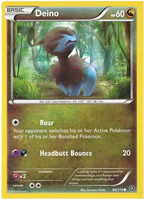 Deino - 84/114 - Common - XY Steam Siege (Square Cut Misprint)