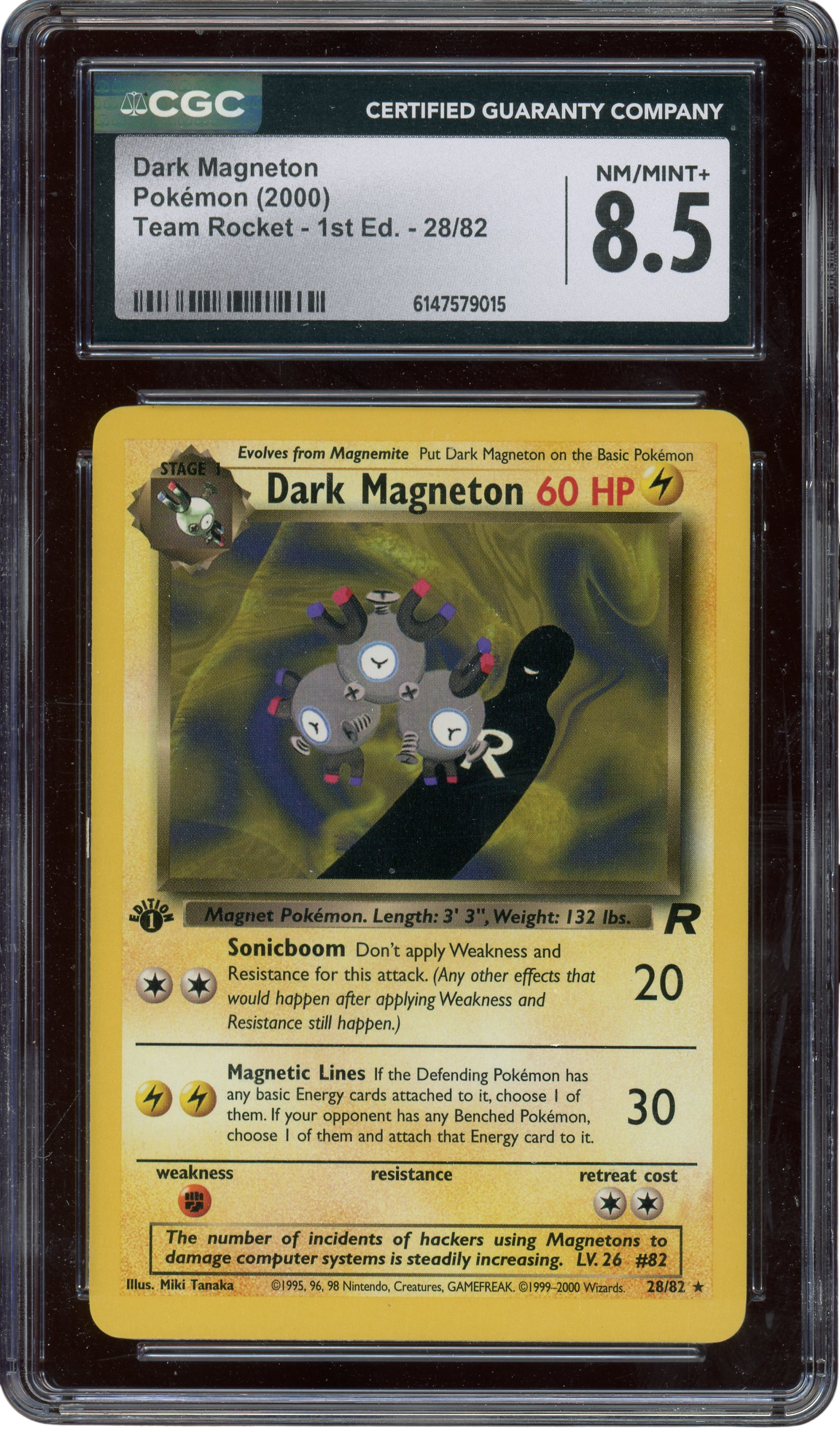 CGC 8.5 DARK MAGNETON 1ST ED TEAM ROCKET