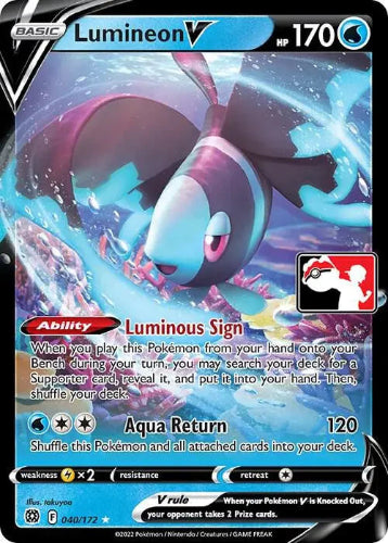 Lumineon V - 040/172 - Ultra Rare - Prize Pack Stamped