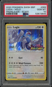 PSA 10 LUGIA HOLO PRERELEASE STAFF