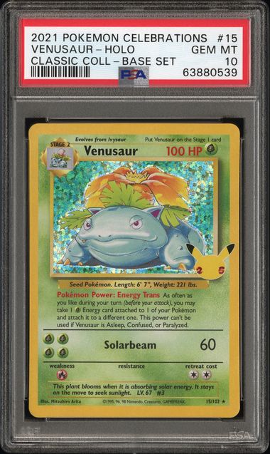 PSA 10 VENUSAUR-HOLO CLASSIC COLL-BASE SET