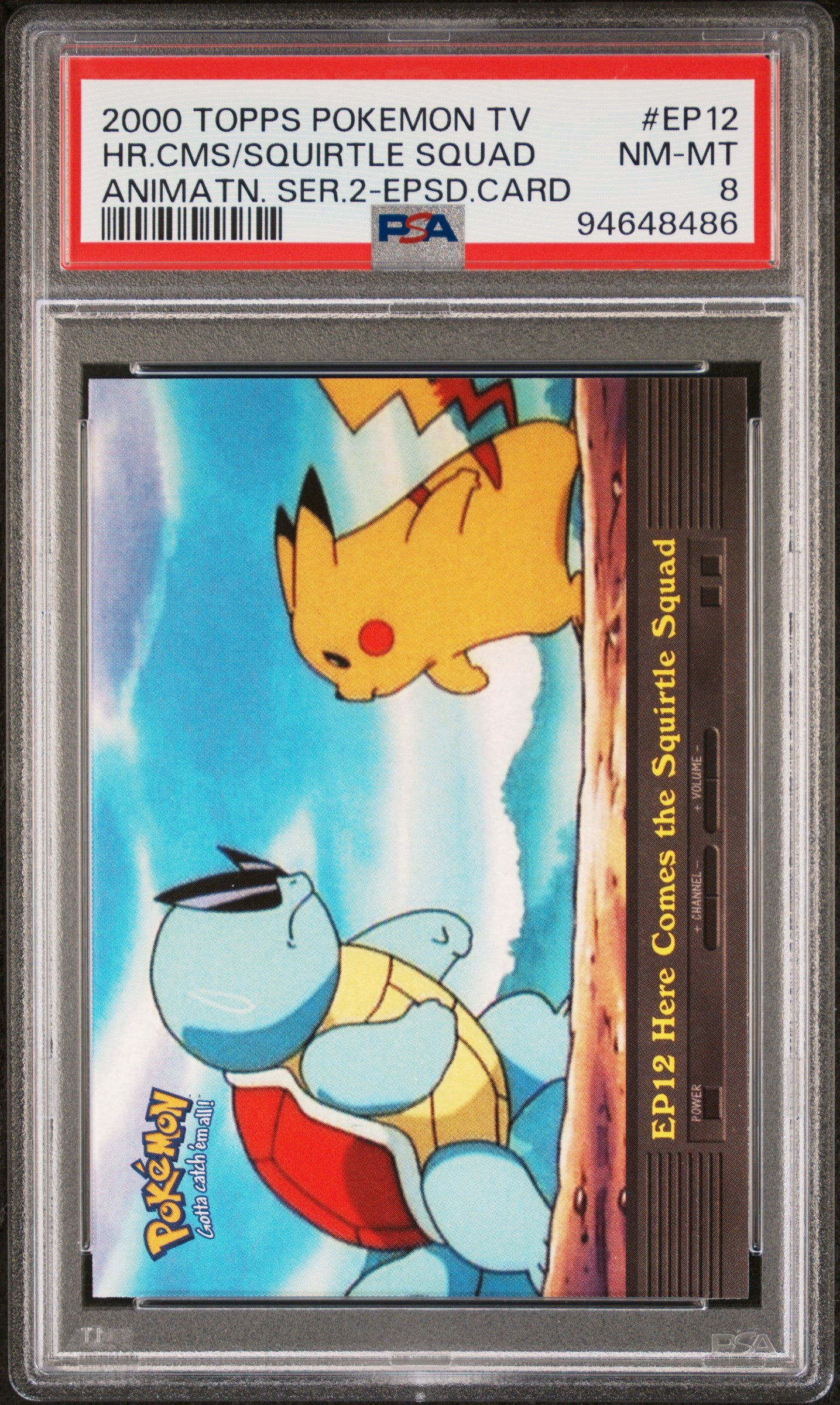 PSA 8 HR.CMS/SQUIRTLE SQUAD ANIMATN. SER.2-EPSD.CARD