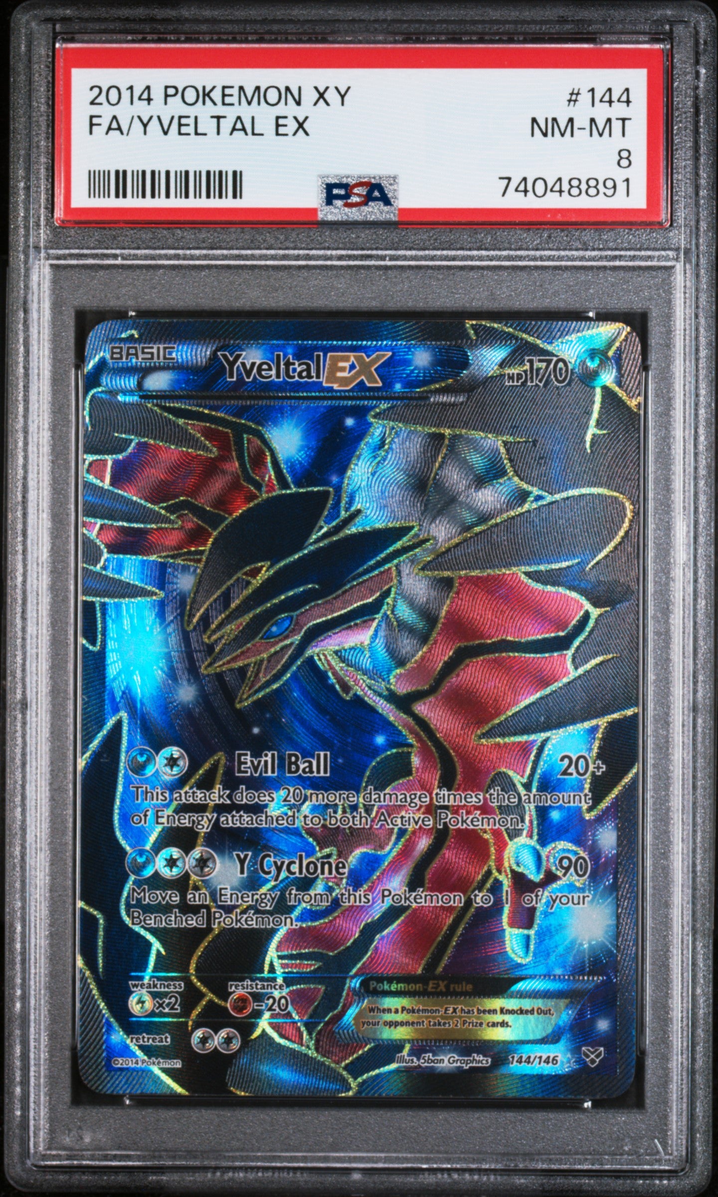 PSA 8 FA/YVELTAL EX  