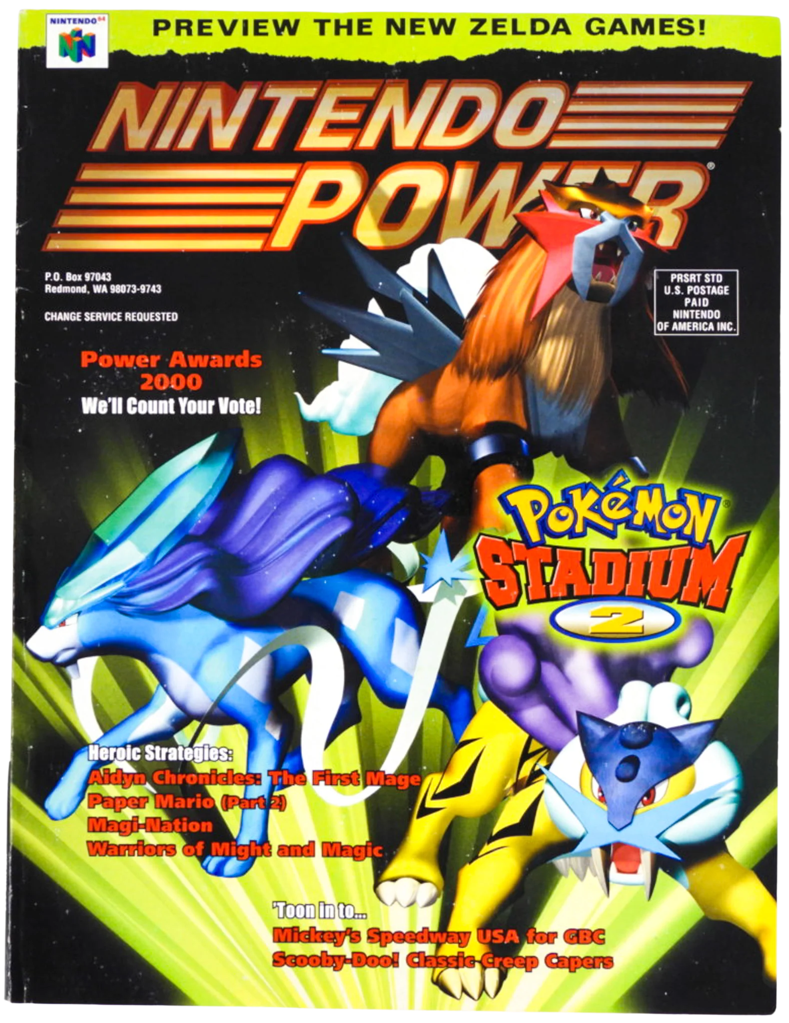 Nintendo Power Magazine (Vol.142) Pokemon Stadium 2