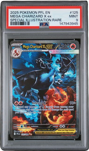 PSA 9 MEGA CHARIZARD X EX PHANTASMAL FLAMES