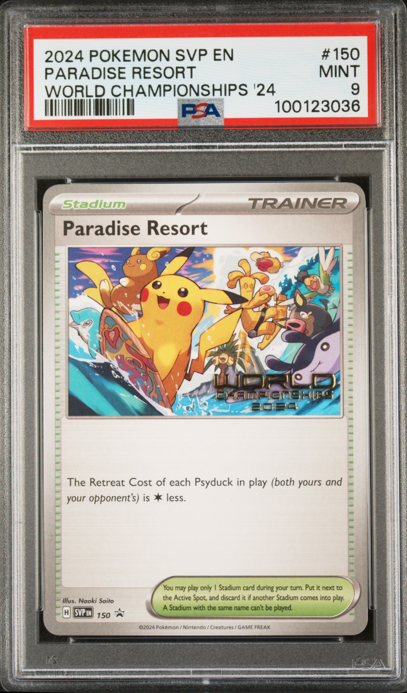 PSA 9 PARADISE RESORT WORLD CHAMPIONSHIPS '24