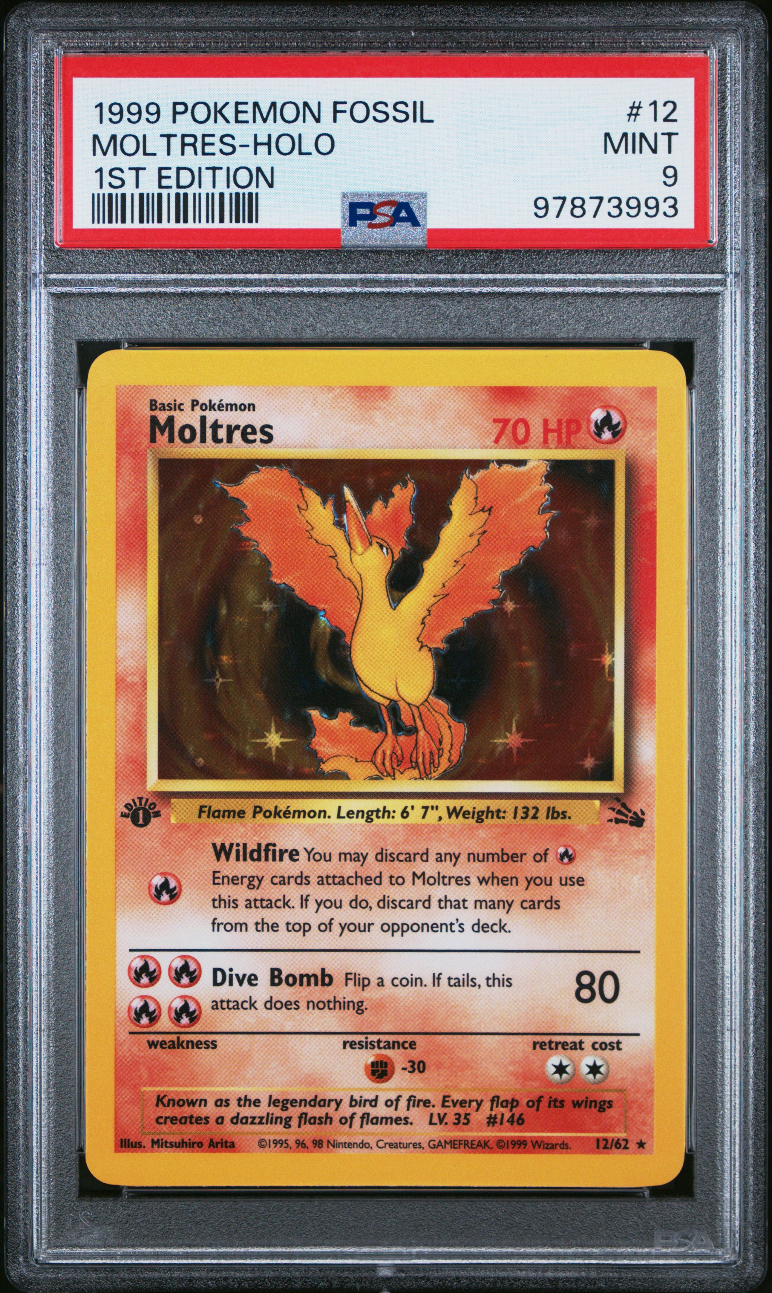 PSA 9 MOLTRES-HOLO 1ST EDITION