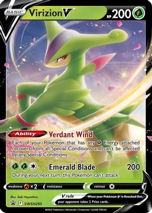 Virizion V (SWSH295/307) - SWSH Sword & Shield Promo Cards Holofoil