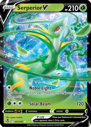 Serperior V (7/195) - SWSH12 Silver Tempest Holofoil