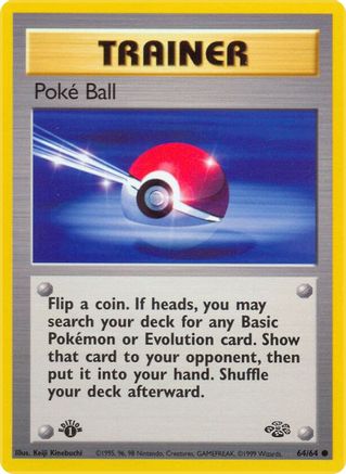 Poke Ball (64/64) - Jungle 1st Edition