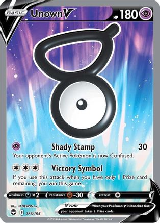 Unown V (Full Art) (176/195) - SWSH12 Silver Tempest Holofoil