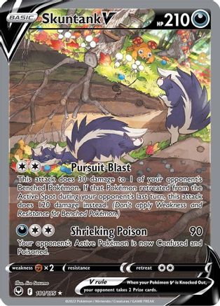 Skuntank V (Alternate Full Art) (181/195) - SWSH12 Silver Tempest Holofoil