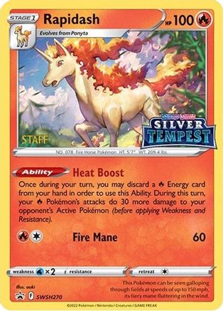 Rapidash (Prerelease) [STAFF] (SWSH270) - SWSH Sword & Shield Promo Cards Holofoil
