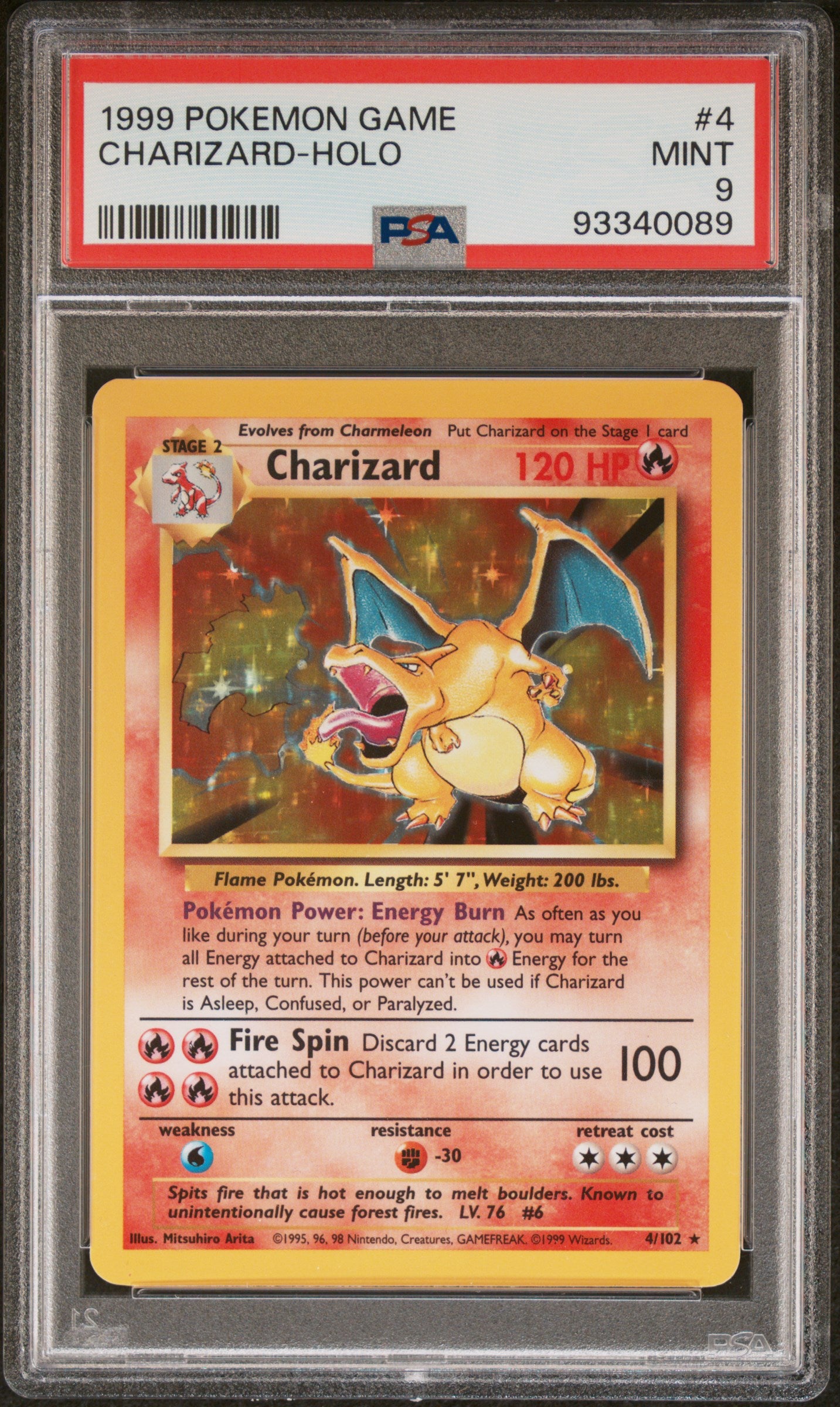 PSA 9 CHARIZARD-HOLO  