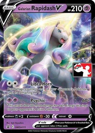 Galarian Rapidash V (SWSH111) - Prize Pack Series Cards Holofoil