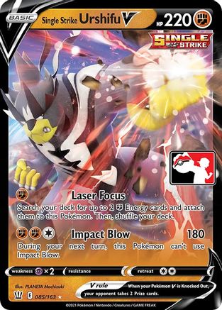 Single Strike Urshifu V (85/163) - Prize Pack Series Cards Holofoil