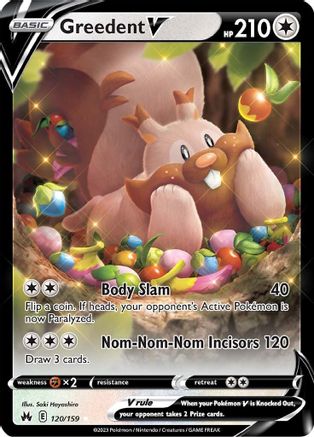 Greedent V (120/159) - Crown Zenith Holofoil