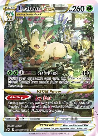 Leafeon VSTAR (GG35/GG70) - Crown Zenith Galarian Gallery Holofoil