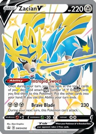 Zacian V (Shiny) (SWSH292/307) - SWSH Sword & Shield Promo Cards Holofoil