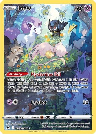 Mew (GG10/GG70) - Crown Zenith Galarian Gallery Holofoil