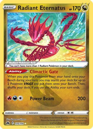 Radiant Eternatus (105/159) - Crown Zenith Holofoil