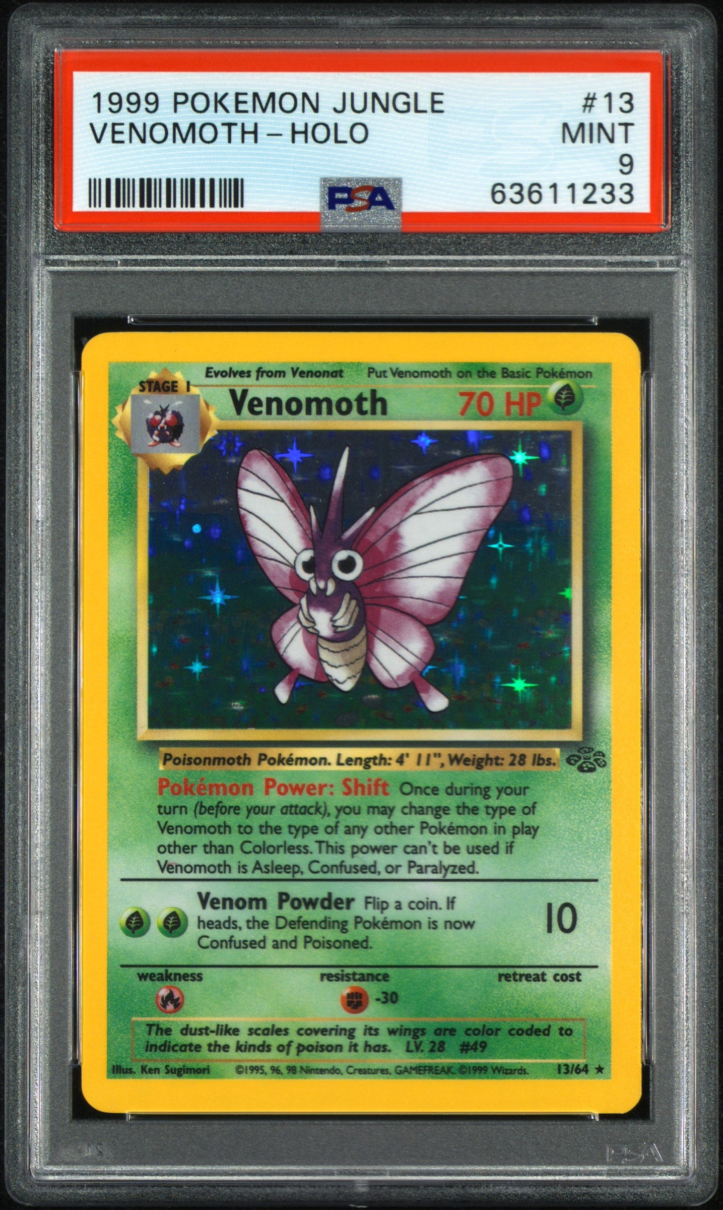 PSA 9 VENOMOTH-HOLO  