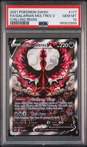 PSA 10 FA/GALARIAN MOLTRES V CHILLING REIGN