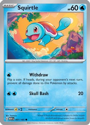 Squirtle (7/165) - SV Scarlet & Violet 151 Reverse Holofoil