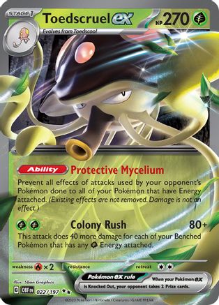 Toedscruel ex (22/197) - SV03 Obsidian Flames Holofoil