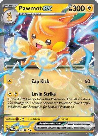 Pawmot ex (73/197) - SV03 Obsidian Flames Holofoil