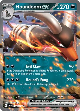 Houndoom ex (134/197) - SV03 Obsidian Flames Holofoil