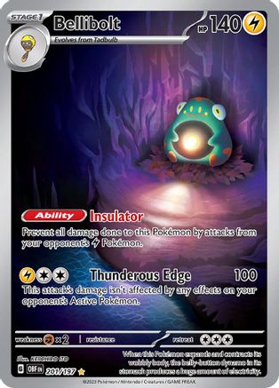 Bellibolt (201/197) - SV03 Obsidian Flames Holofoil