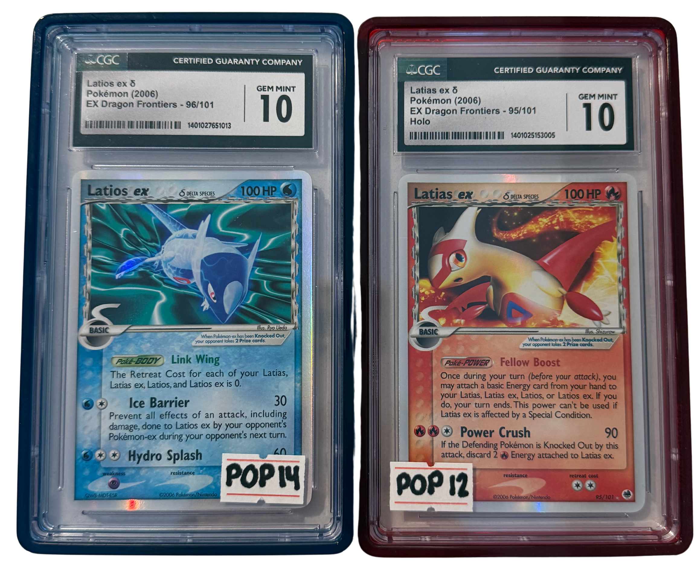 CGC 10 LATIOS EX AND LATIAS EX DRAGON FRONTIERS