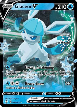 Glaceon V (Holiday Calendar) (40/203) - Miscellaneous Cards & Products Holofoil