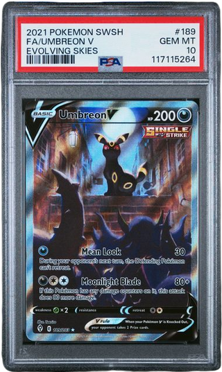 PSA 10 FA/UMBREON V EVOLVING SKIES