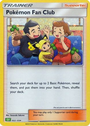 Pokemon Fan Club (CLV) (22/034) - Trading Card Game Classic Holofoil