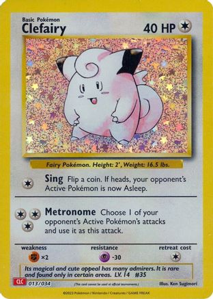 Clefairy (13/034) - Trading Card Game Classic Holofoil