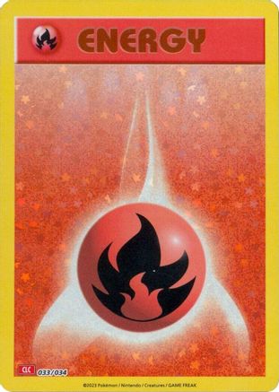 Basic Fire Energy (33/034) - Trading Card Game Classic Holofoil