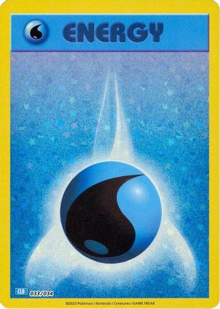 Basic Water Energy (33/034) - Trading Card Game Classic Holofoil