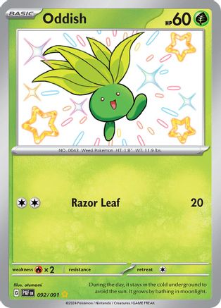 Oddish (92/091) - SV Paldean Fates Holofoil
