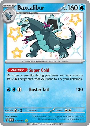Baxcalibur (130/091) - SV Paldean Fates Holofoil