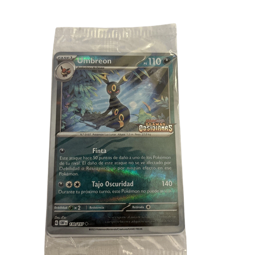 Umbreon 130/197 Obsidian Flames SPANISH Sealed Stamped Promo