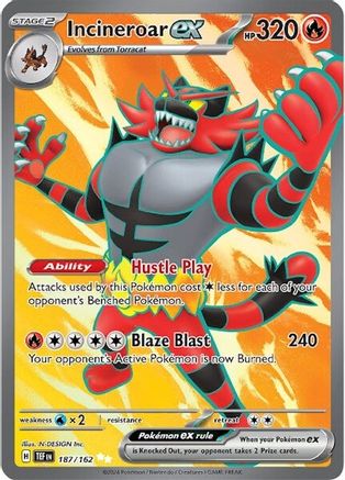 Incineroar ex (187/162) - SV05 Temporal Forces Holofoil