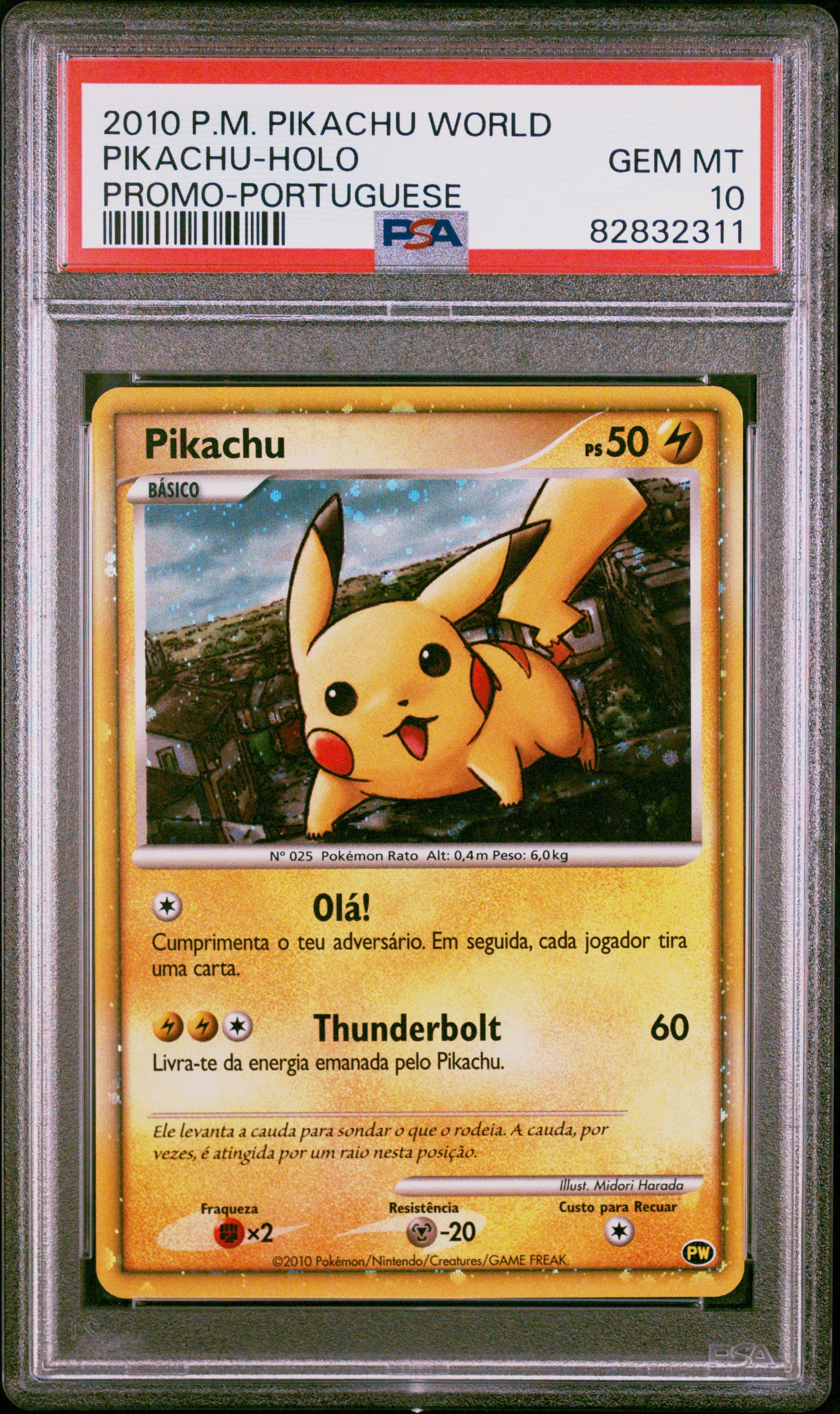 PSA 10 PIKACHU-HOLO PROMO-PORTUGUESE