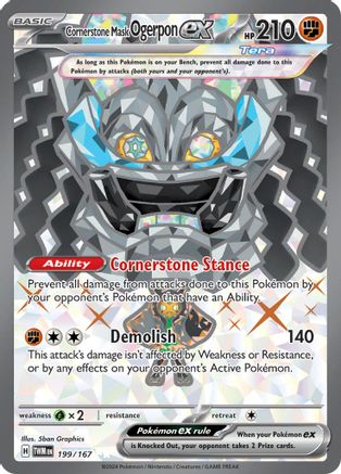 Cornerstone Mask Ogerpon ex (199/167) - SV06 Twilight Masquerade Holofoil