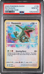 PSA 10 RAYQUAZA VIVID VOLTAGE 