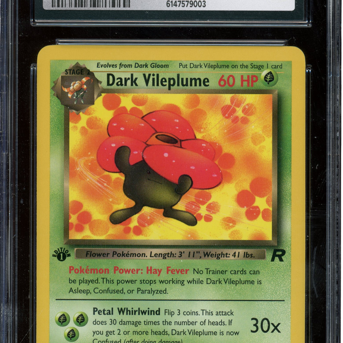 CGC 8.5 DARK VILEPLUME 1ST ED TEAM ROCKET